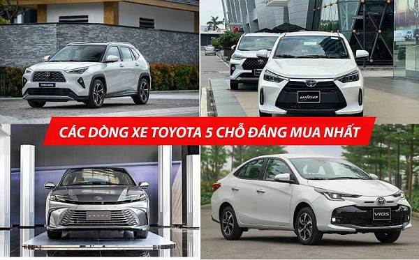 Các dòng xe toyota 5 chỗ