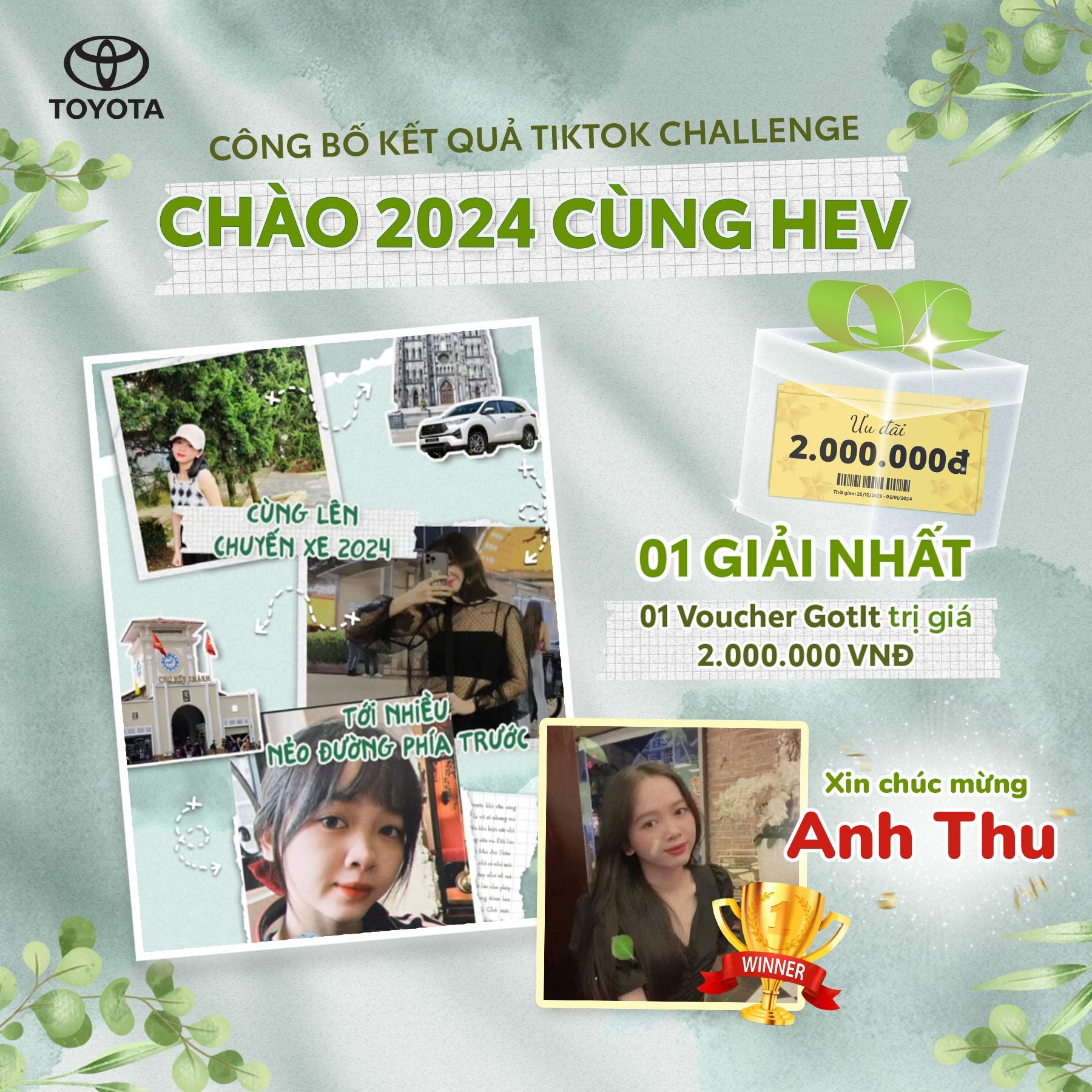 HOT HOT HOT : KẾT QUẢ THI ĐẤU TIKTOK CHALLENGE "CHÀO 2024 CÙNG HEV"