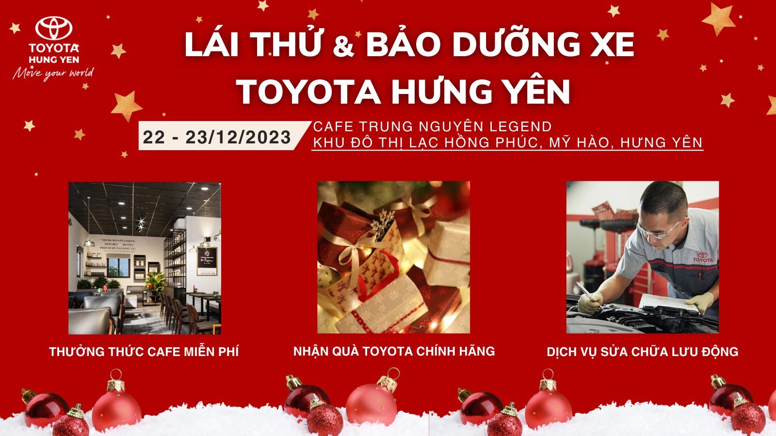 SỰ KIỆN LÁI THỬ, BẢO DƯỠNG VÀ CHĂM SÓC XE CÙNG TOYOTA HƯNG YÊN