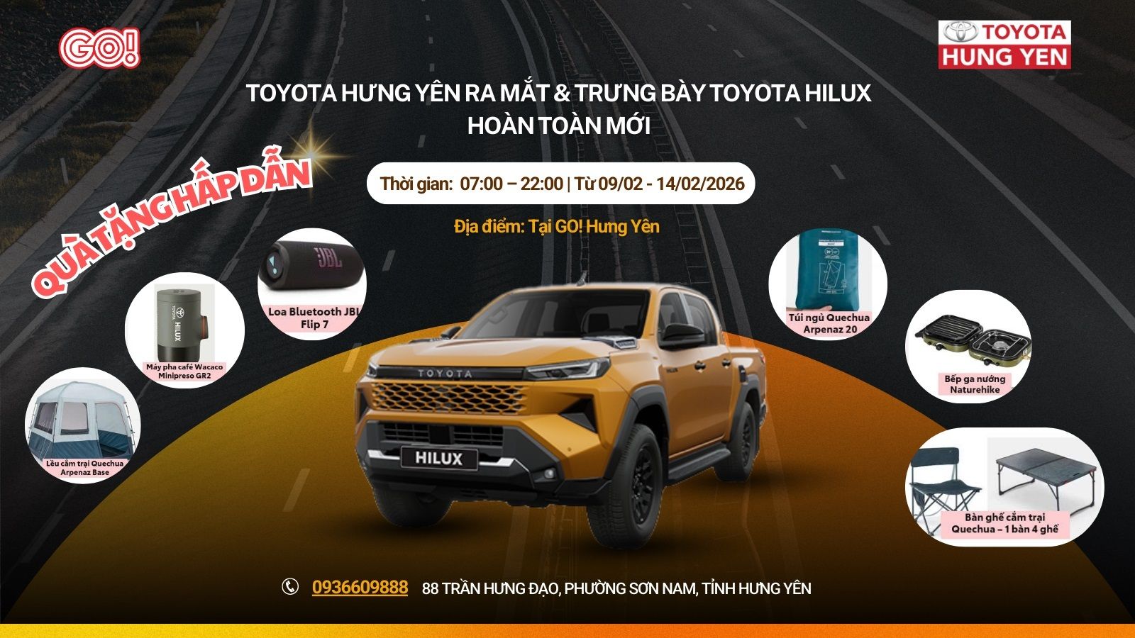 TOYOTA HƯNG YÊN RA MẮT & TRƯNG BÀY TOYOTA HILUX HOÀN TOÀN MỚI TẠI GO HƯNG YÊN