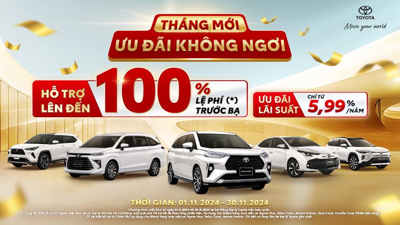 Triển khai chương trình khuyến mại tháng 11/2024 | Toyota