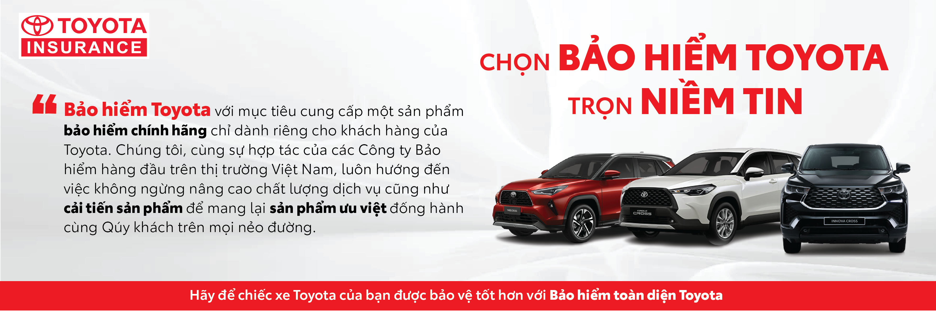 Bảo hiểm vật chất cho xe Toyota